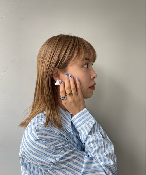 SANSeLF(サンセルフ)の「white asymmetry pierce【SANSeLF】sanak23s006(ピアス(両耳用)・レディース・A/B・FREE)」の15枚目の写真