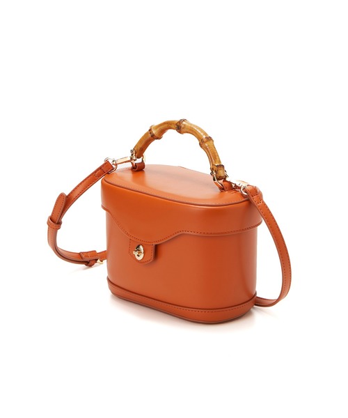 TREASURE TOPKAPI（トレジャートプカピ）の「【雑誌掲載】【TREASURE TOPKAPI】 バンブーハンドル クラシック バニティ バッグ（ハンドバッグ・レディース・オレンジ/ブラウン/ブラック・FREE）」の13枚目の写真