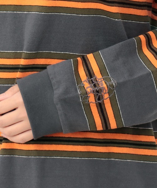 チチカカ(チチカカ)の「マルチボーダープルオーバー【ユニセックス】(Tシャツ/カットソー・メンズ・ホワイト/グリーン/グレー・FREE)」の20枚目の写真