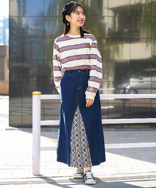 チチカカ(チチカカ)の「マルチボーダープルオーバー【ユニセックス】(Tシャツ/カットソー・メンズ・ホワイト/グリーン/グレー・FREE)」の11枚目の写真