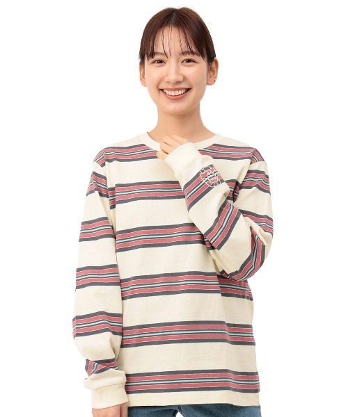 チチカカ(チチカカ)の「マルチボーダープルオーバー【ユニセックス】(Tシャツ/カットソー・メンズ・ホワイト/グリーン/グレー・FREE)」の7枚目の写真