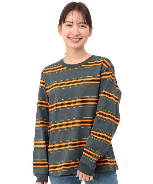 チチカカ(チチカカ)の「マルチボーダープルオーバー【ユニセックス】(Tシャツ/カットソー・メンズ・ホワイト/グリーン/グレー・FREE)」の14枚目の写真