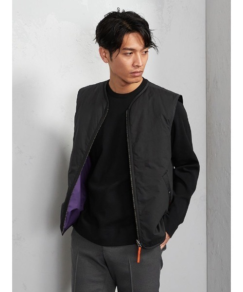 Perfect Suit FActory(パーフェクトスーツファクトリー)の「SPALDING リバーシブルベスト ネイビー/ブラック(ベスト・メンズ・ブラック/ネイビー・L/M/LL)」の2枚目の写真