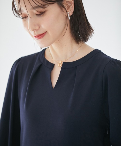 VIS（ビス）の「【270days美ストレッチシリーズ】【洗える】スキッパーワンピース（ワンピース・レディース・ネイビー/ブラック/イエロー/ピンク系その他2・FREE）」の21枚目の写真