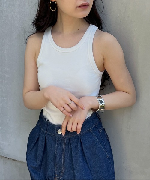 feepur（フェピュール）の「カップ付きアメスリタンク（タンクトップ・レディース・ブラック/オリーブ/ホワイト/オートミール・MEDIUM）」の7枚目の写真