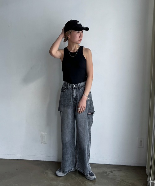 feepur（フェピュール）の「カップ付きアメスリタンク（タンクトップ・レディース・ブラック/オリーブ/ホワイト/オートミール・MEDIUM）」の6枚目の写真