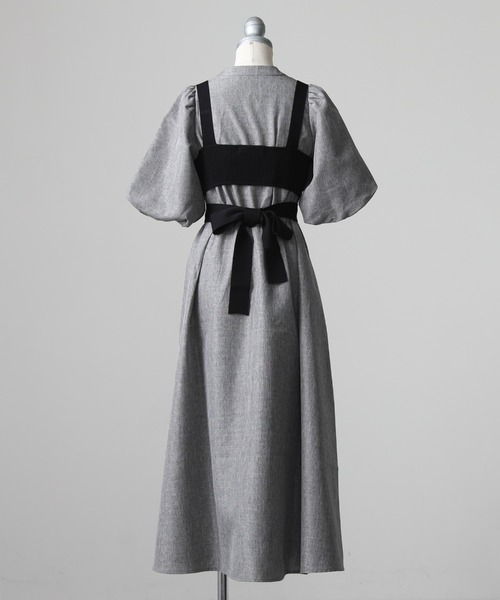 Cheek（チーク）の「ニットビスチェＳＥＴワンピース（ワンピース・レディース・チャコールグレー/グリーン系その他/ネイビー・MEDIUM）」の22枚目の写真