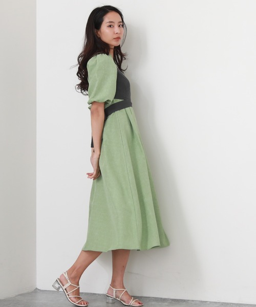 Cheek（チーク）の「ニットビスチェＳＥＴワンピース（ワンピース・レディース・チャコールグレー/グリーン系その他/ネイビー・MEDIUM）」の11枚目の写真