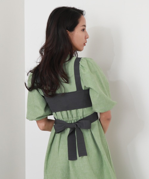 Cheek（チーク）の「ニットビスチェＳＥＴワンピース（ワンピース・レディース・チャコールグレー/グリーン系その他/ネイビー・MEDIUM）」の13枚目の写真