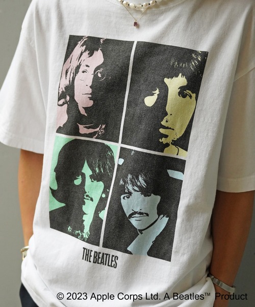 GOOD ROCK SPEED(グッドロックスピード)の「GOOD ROCK SPEED (グッドロックスピード) THE BEATLES ビートルズ Tシャツ/23BTL006W(ユニセックス)(Tシャツ/カットソー・レディース・ホワイト・M)」の2枚目の写真