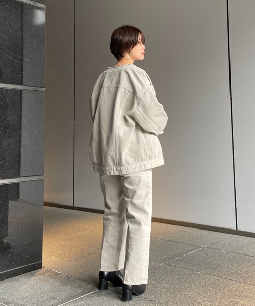 CIAOPANIC（チャオパニック）の「【ai no de/アイノデ】KURASHIKI ストレートデニムパンツ（デニムパンツ・レディース・グレー・SMALL/MEDIUM）」の6枚目の写真