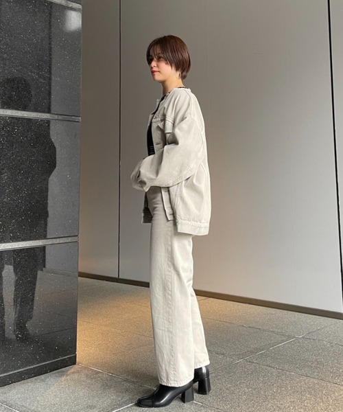 CIAOPANIC（チャオパニック）の「【ai no de/アイノデ】KURASHIKI ストレートデニムパンツ（デニムパンツ・レディース・グレー・SMALL/MEDIUM）」の5枚目の写真