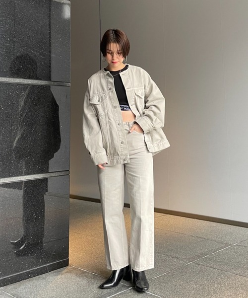 CIAOPANIC（チャオパニック）の「【ai no de/アイノデ】KURASHIKI ストレートデニムパンツ（デニムパンツ・レディース・グレー・SMALL/MEDIUM）」の3枚目の写真