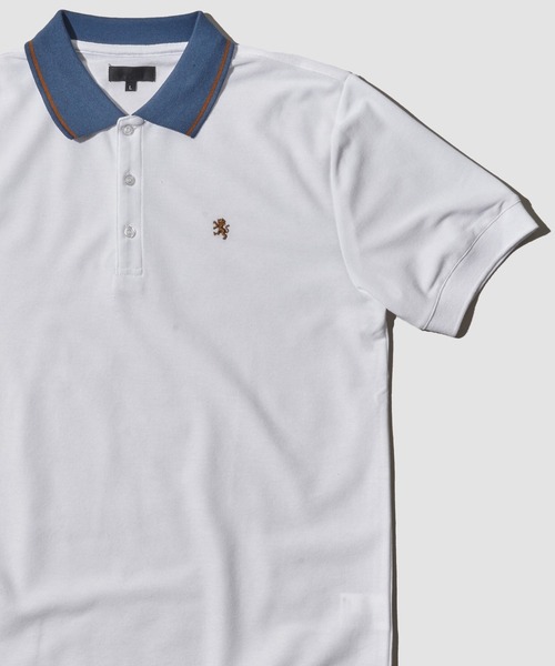 ADPOSION(アドポーション)の「吸汗速乾 T/C鹿の子ポロシャツ(ポロシャツ・メンズ・ホワイト系3/ホワイト系5/ブラック系2/ブラック系4/グリーン系1/ネイビー系2/ブルー/ホワイト系1/ホワイト系2/ネイビー系3/ブラウン/ホワイト系4/ブラック系1/ブラック系3/グリーン系2/ネイビー系1・MEDIUM/LARGE/X-LARGE)」の2枚目の写真