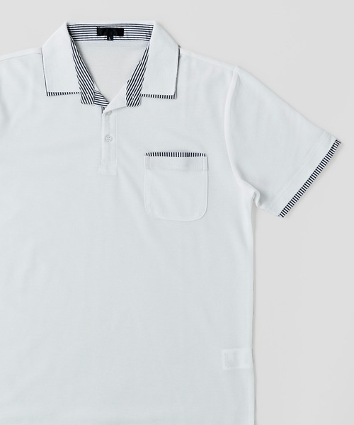 ADPOSION(アドポーション)の「吸汗速乾 T/C鹿の子ポロシャツ(ポロシャツ・メンズ・ホワイト系3/ホワイト系5/ブラック系2/ブラック系4/グリーン系1/ネイビー系2/ブルー/ホワイト系1/ホワイト系2/ネイビー系3/ブラウン/ホワイト系4/ブラック系1/ブラック系3/グリーン系2/ネイビー系1・MEDIUM/LARGE/X-LARGE)」の4枚目の写真