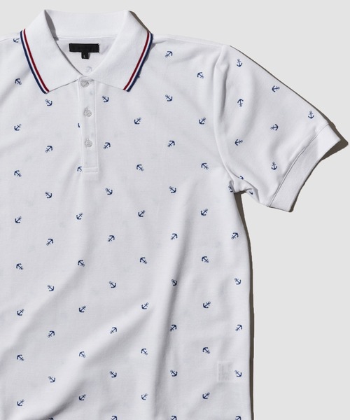 ADPOSION(アドポーション)の「吸汗速乾 T/C鹿の子ポロシャツ(ポロシャツ・メンズ・ホワイト系3/ホワイト系5/ブラック系2/ブラック系4/グリーン系1/ネイビー系2/ブルー/ホワイト系1/ホワイト系2/ネイビー系3/ブラウン/ホワイト系4/ブラック系1/ブラック系3/グリーン系2/ネイビー系1・MEDIUM/LARGE/X-LARGE)」の6枚目の写真