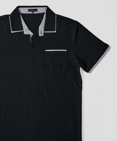 ADPOSION(アドポーション)の「吸汗速乾 T/C鹿の子ポロシャツ(ポロシャツ・メンズ・ホワイト系3/ホワイト系5/ブラック系2/ブラック系4/グリーン系1/ネイビー系2/ブルー/ホワイト系1/ホワイト系2/ネイビー系3/ブラウン/ホワイト系4/ブラック系1/ブラック系3/グリーン系2/ネイビー系1・MEDIUM/LARGE/X-LARGE)」の8枚目の写真