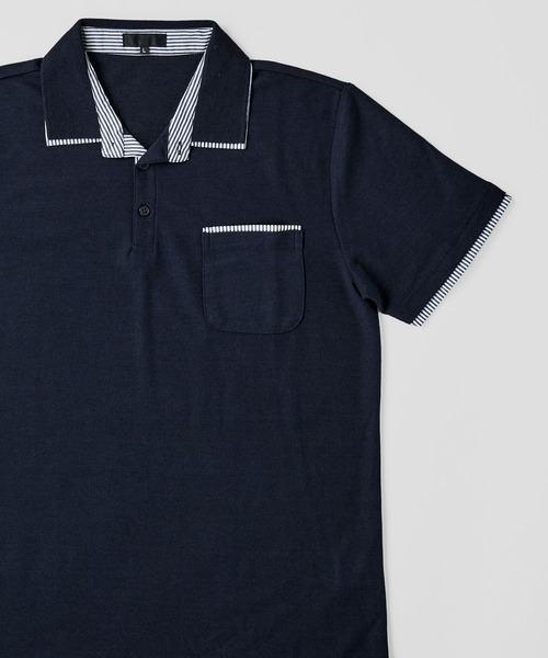 ADPOSION(アドポーション)の「吸汗速乾 T/C鹿の子ポロシャツ(ポロシャツ・メンズ・ホワイト系3/ホワイト系5/ブラック系2/ブラック系4/グリーン系1/ネイビー系2/ブルー/ホワイト系1/ホワイト系2/ネイビー系3/ブラウン/ホワイト系4/ブラック系1/ブラック系3/グリーン系2/ネイビー系1・MEDIUM/LARGE/X-LARGE)」の15枚目の写真