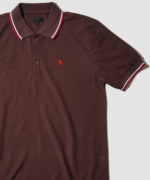 ADPOSION(アドポーション)の「吸汗速乾 T/C鹿の子ポロシャツ(ポロシャツ・メンズ・ホワイト系3/ホワイト系5/ブラック系2/ブラック系4/グリーン系1/ネイビー系2/ブルー/ホワイト系1/ホワイト系2/ネイビー系3/ブラウン/ホワイト系4/ブラック系1/ブラック系3/グリーン系2/ネイビー系1・MEDIUM/LARGE/X-LARGE)」の1枚目の写真