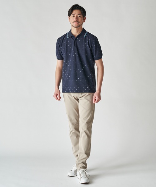 ADPOSION(アドポーション)の「吸汗速乾 T/C鹿の子ポロシャツ(ポロシャツ・メンズ・ホワイト系3/ホワイト系5/ブラック系2/ブラック系4/グリーン系1/ネイビー系2/ブルー/ホワイト系1/ホワイト系2/ネイビー系3/ブラウン/ホワイト系4/ブラック系1/ブラック系3/グリーン系2/ネイビー系1・MEDIUM/LARGE/X-LARGE)」の19枚目の写真