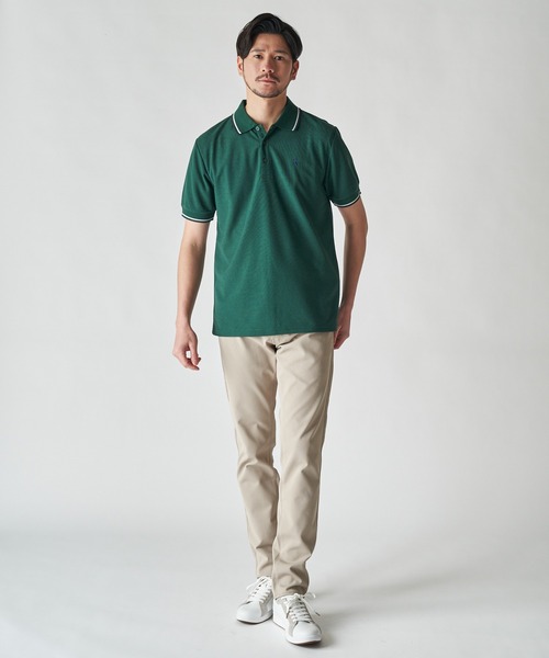 ADPOSION(アドポーション)の「吸汗速乾 T/C鹿の子ポロシャツ(ポロシャツ・メンズ・ホワイト系3/ホワイト系5/ブラック系2/ブラック系4/グリーン系1/ネイビー系2/ブルー/ホワイト系1/ホワイト系2/ネイビー系3/ブラウン/ホワイト系4/ブラック系1/ブラック系3/グリーン系2/ネイビー系1・MEDIUM/LARGE/X-LARGE)」の18枚目の写真