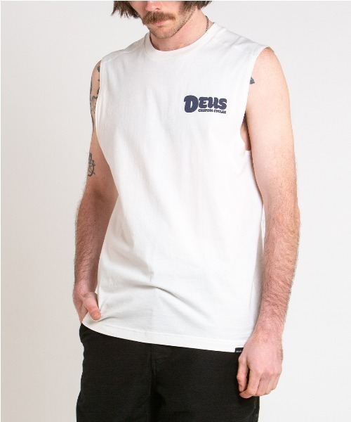 DEUS EX MACHINA（デウスエクスマキナ）の「BUBBLE UP MUSCLE（タンクトップ・メンズ・オフホワイト/ブラック・LARGE/SMALL/MEDIUM）」の2枚目の写真