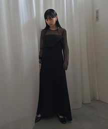 ワンピース Ameri SOUFFLE SLEEVE VELOUR DRESS Ameri VINTAGE（アメリ ヴィンテージ）SOUFFLE SLEEVE VELOUR