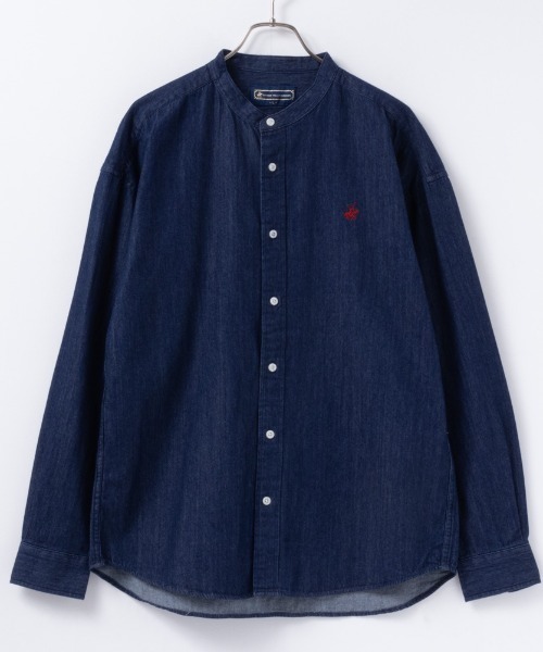 BEVERLY HILLS POLO CLUB(ビバリーヒルズポロクラブ)の「BEVERLY HILLS POLO CLUB ビバリーヒルズポロクラブ バンドカラーシャツ(シャツ/ブラウス・メンズ・ブルー/ネイビー/ホワイト/チャコール・M/XL/L)」の5枚目の写真