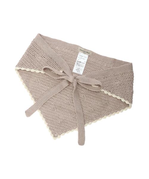 Samansa Mos2（サマンサ モスモス）の「飛び刺繍かぎ針スカーフ（ストール/ショール・レディース・モカ/キナリ・ﾌﾘ-）」の12枚目の写真