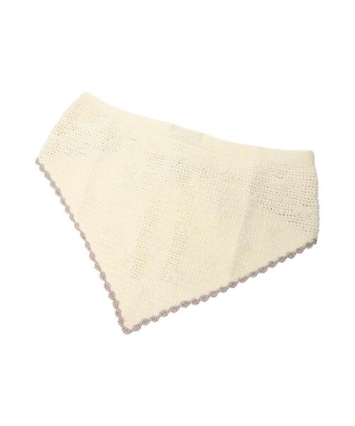 Samansa Mos2（サマンサ モスモス）の「飛び刺繍かぎ針スカーフ（ストール/ショール・レディース・モカ/キナリ・ﾌﾘ-）」の13枚目の写真