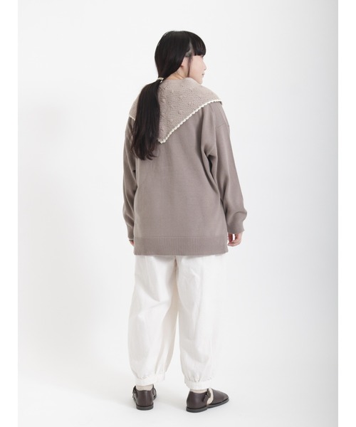 Samansa Mos2（サマンサ モスモス）の「飛び刺繍かぎ針スカーフ（ストール/ショール・レディース・モカ/キナリ・ﾌﾘ-）」の5枚目の写真