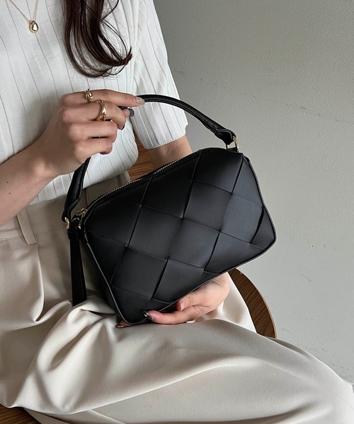 CAPRICIEUX LE'MAGE(カプリシューレマージュ)の「メッシュボストンバッグ(ハンドバッグ・レディース・ブラック/ホワイト/ブラウン・FREE)」の10枚目の写真