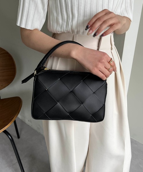 CAPRICIEUX LE'MAGE(カプリシューレマージュ)の「メッシュボストンバッグ(ハンドバッグ・レディース・ブラック/ホワイト/ブラウン・FREE)」の18枚目の写真