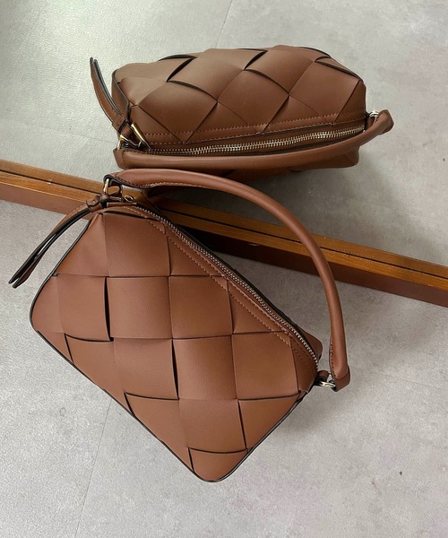 CAPRICIEUX LE'MAGE(カプリシューレマージュ)の「メッシュボストンバッグ(ハンドバッグ・レディース・ブラック/ホワイト/ブラウン・FREE)」の12枚目の写真