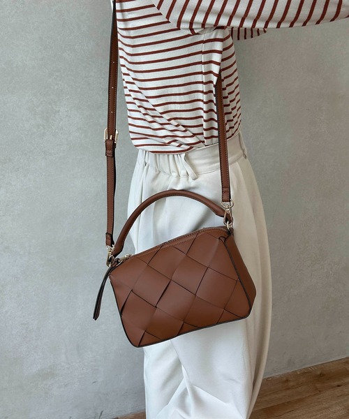 CAPRICIEUX LE'MAGE(カプリシューレマージュ)の「メッシュボストンバッグ(ハンドバッグ・レディース・ブラック/ホワイト/ブラウン・FREE)」の16枚目の写真