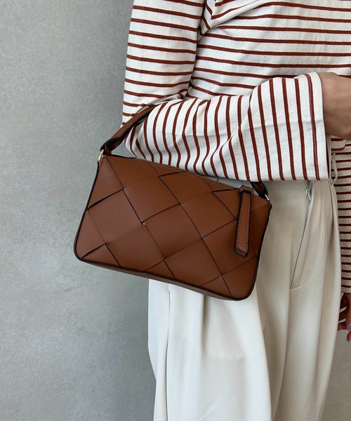 CAPRICIEUX LE'MAGE(カプリシューレマージュ)の「メッシュボストンバッグ(ハンドバッグ・レディース・ブラック/ホワイト/ブラウン・FREE)」の8枚目の写真