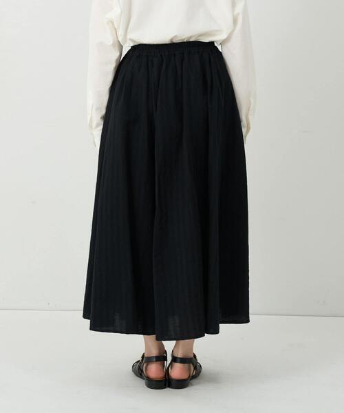 conges payes ADIEU TRISTESSE（コンジェ ペイエ アデュートリステス）の「ストライプギャザースカート（スカート・レディース・ネイビー/ブルー/ブラック・38）」の19枚目の写真