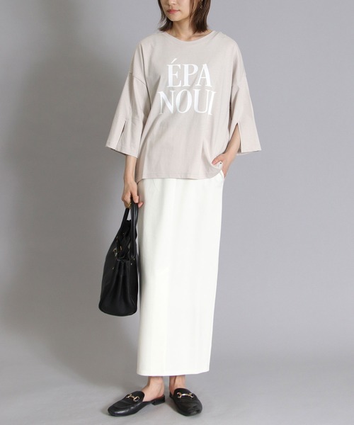 TITE IN THE STORE（ティテ　インザ　ストア）の「ソフトダンボールタイトスカート（スカート・レディース・オフホワイト/ブラック/ブラウン・38）」の6枚目の写真