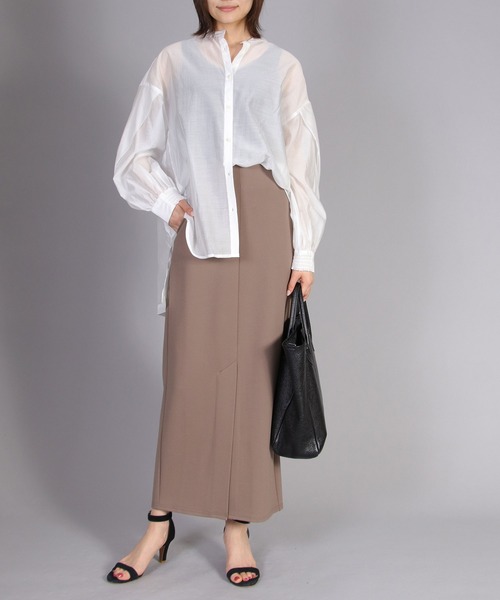 TITE IN THE STORE（ティテ　インザ　ストア）の「ソフトダンボールタイトスカート（スカート・レディース・オフホワイト/ブラック/ブラウン・38）」の9枚目の写真