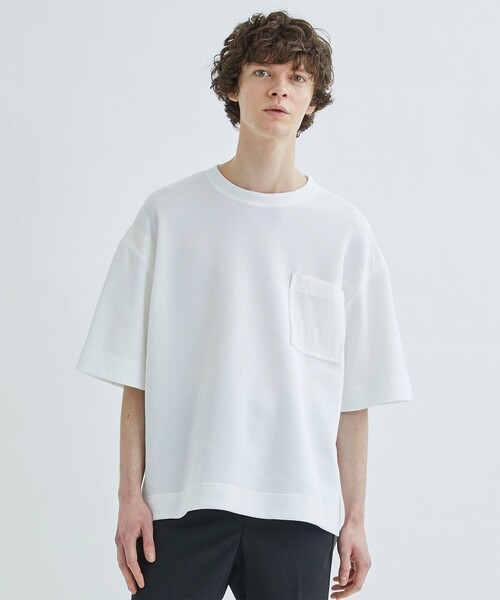 th products(ティーエイチプロダクト)の「【th products/ティーエイチプロダクツ】Oversized Big Tee(Tシャツ/カットソー・メンズ・ホワイト/ブラック・1/2)」の2枚目の写真