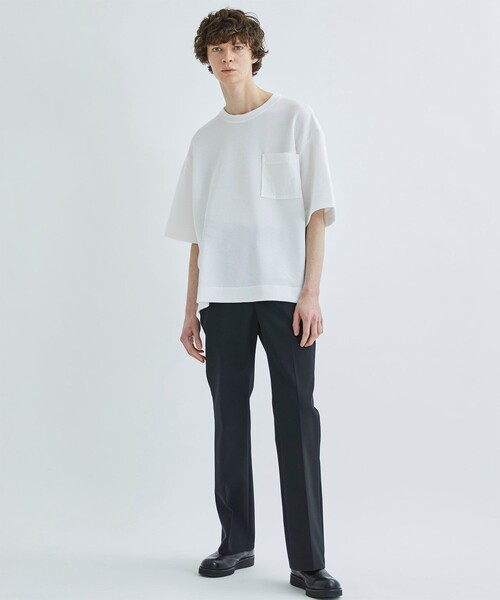 th products(ティーエイチプロダクト)の「【th products/ティーエイチプロダクツ】Oversized Big Tee(Tシャツ/カットソー・メンズ・ホワイト/ブラック・1/2)」の6枚目の写真