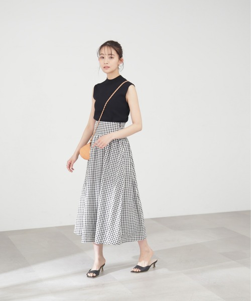 N.（N. Natural Beauty Basic）（エヌエヌナチュラルビューティーベーシック）の「【S Size Line】ギンガムギャザースカート（スカート・レディース・ブラック系その他・SMALL/MEDIUM）」の6枚目の写真