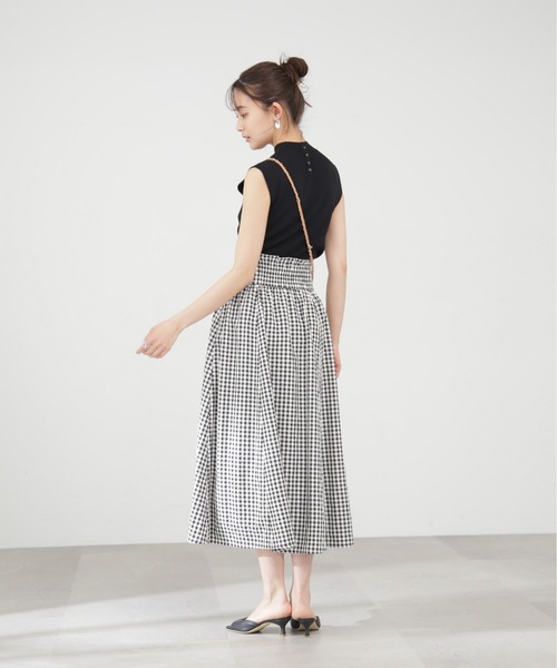 N.（N. Natural Beauty Basic）（エヌエヌナチュラルビューティーベーシック）の「【S Size Line】ギンガムギャザースカート（スカート・レディース・ブラック系その他・SMALL/MEDIUM）」の7枚目の写真