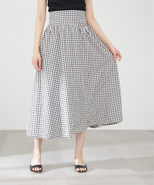 N.（N. Natural Beauty Basic）（エヌエヌナチュラルビューティーベーシック）の「【S Size Line】ギンガムギャザースカート（スカート・レディース・ブラック系その他・SMALL/MEDIUM）」の13枚目の写真