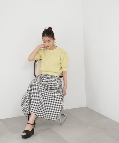 N.（N. Natural Beauty Basic）（エヌエヌナチュラルビューティーベーシック）の「【S Size Line】ギンガムギャザースカート（スカート・レディース・ブラック系その他・SMALL/MEDIUM）」の10枚目の写真