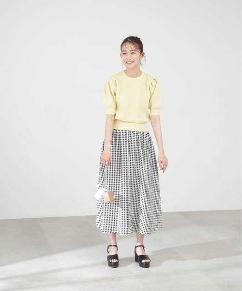 N.（N. Natural Beauty Basic）（エヌエヌナチュラルビューティーベーシック）の「【S Size Line】ギンガムギャザースカート（スカート・レディース・ブラック系その他・SMALL/MEDIUM）」の11枚目の写真