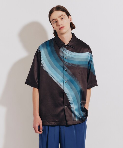 tk.TAKEO KIKUCHI（ティーケータケオキクチ）の「◆グラデカーブシャツ（シャツ/ブラウス・メンズ・ブラック系3/ネイビー系3/ライトグレー系3・01/02/03）」の2枚目の写真