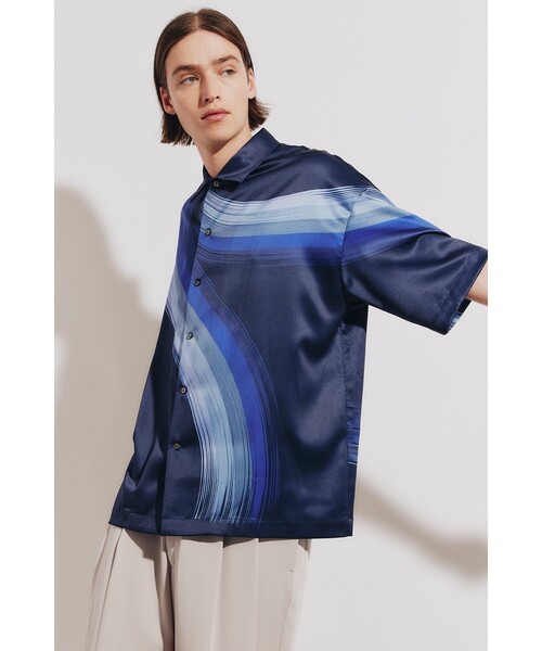 tk.TAKEO KIKUCHI（ティーケータケオキクチ）の「◆グラデカーブシャツ（シャツ/ブラウス・メンズ・ブラック系3/ネイビー系3/ライトグレー系3・01/02/03）」の3枚目の写真