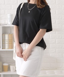 【選べるネックライン】ゆるシルエット半袖カラーTシャツ