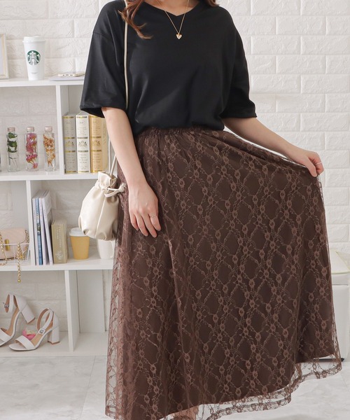 DAYRA(デイラ)の「【選べるネックライン】ゆるシルエット半袖カラーTシャツ(Tシャツ/カットソー・レディース・ベージュ系1/ブラック系1/ピンク系1/ホワイト系2/ピンク系2/オレンジ系2/オレンジ系1/ホワイト系1/ブラウン系1/ベージュ系2/ブラック系2/ブラウン系2・XL/M)」の14枚目の写真